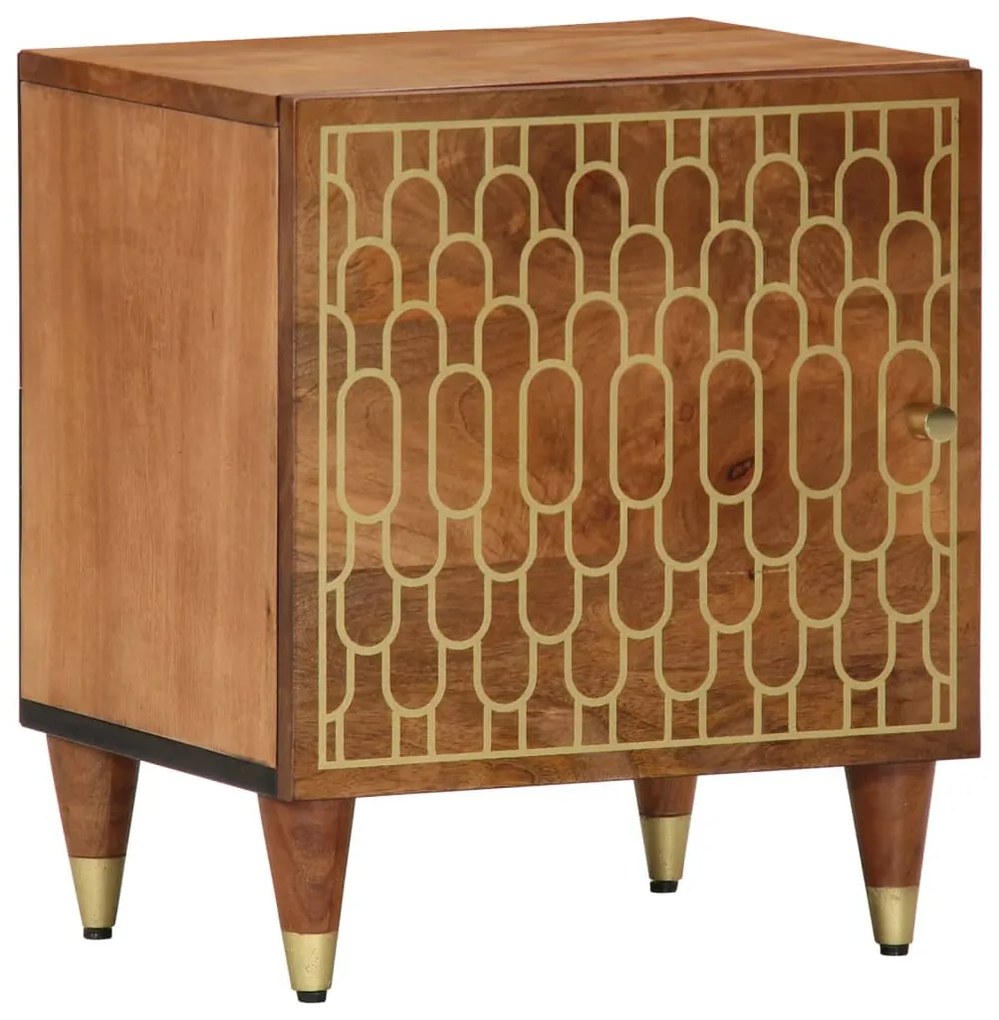 vidaXL Mesa de cabeceira 40x33x46 cm madeira de mangueira maciça