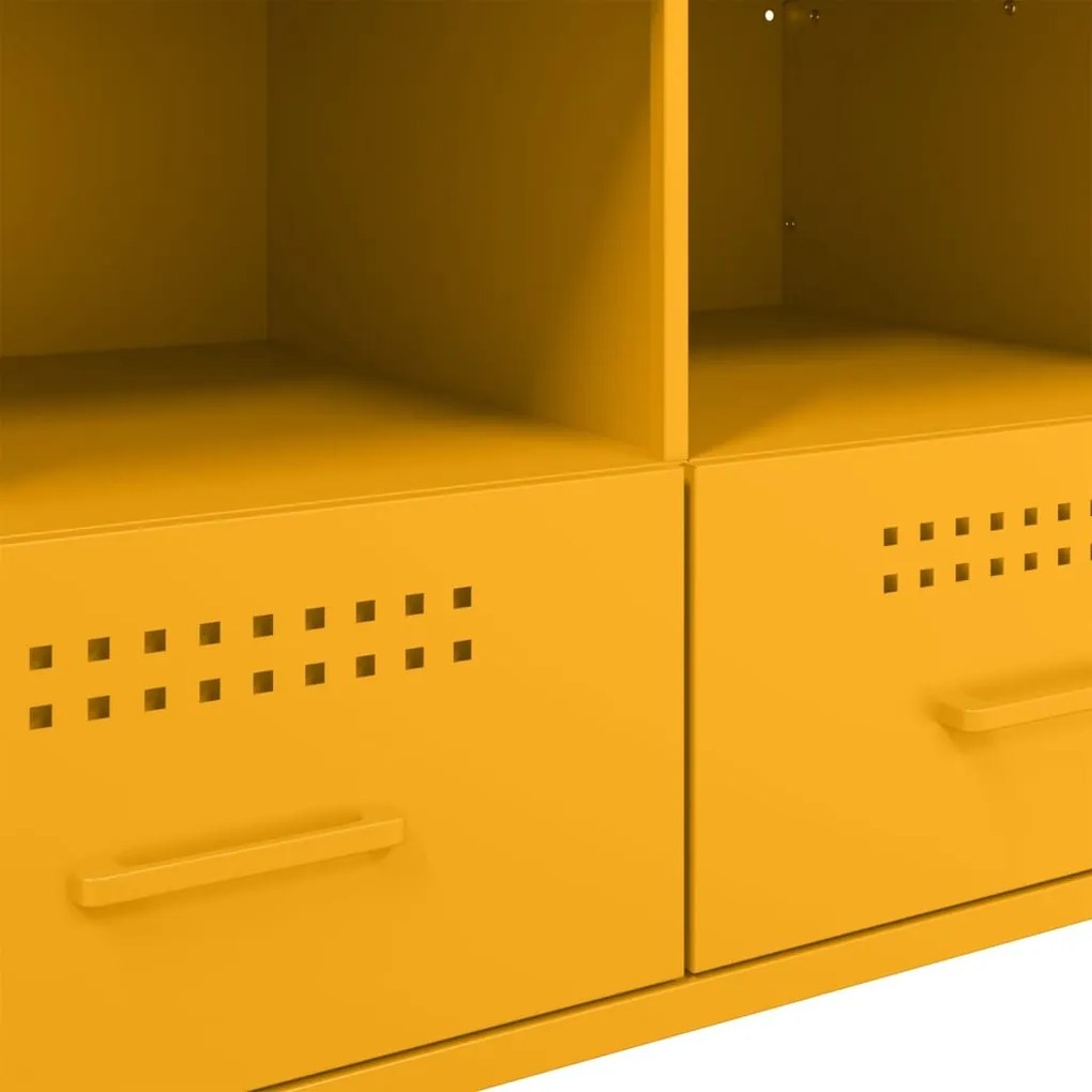 Móvel de TV 68x39x50,5 cm aço amarelo mostarda