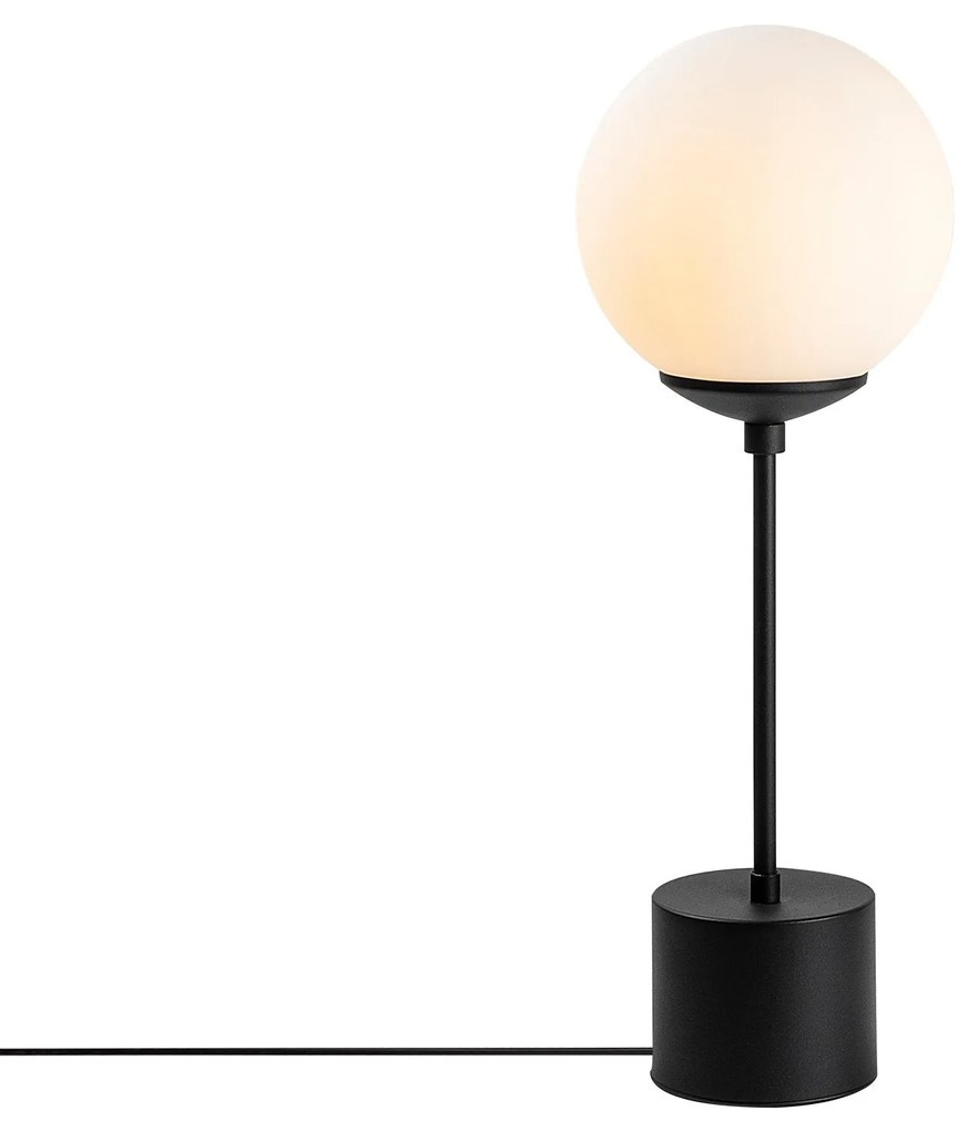 Candeeiro de Mesa Globo – Preto e Creme – 20 x 20 x 57 cm