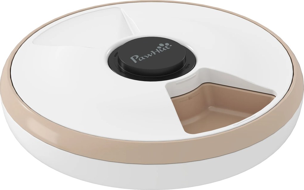 PawHut Alimentador Automático para Gatos e Cães com Pacote de Gelo Temporizador Programável 6 Bandejas Ecrã LED | Aosom Portugal