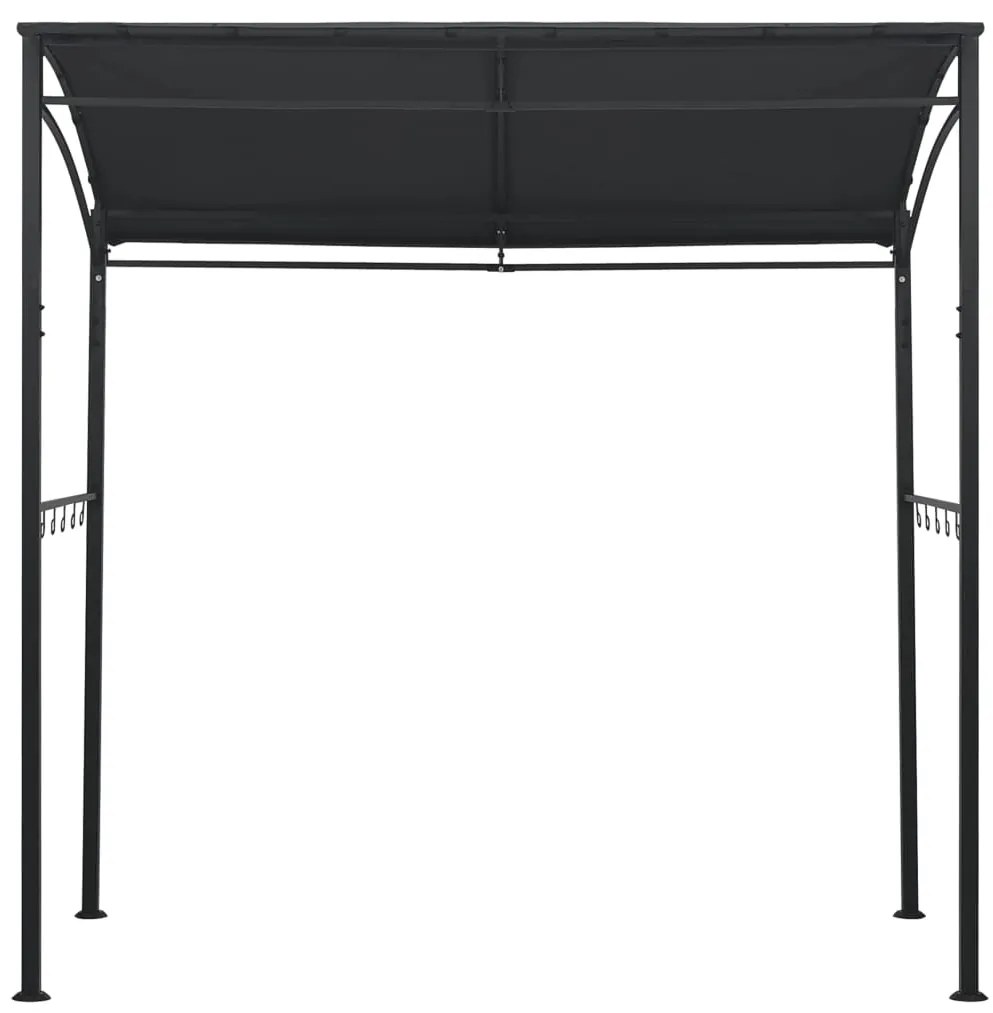 Gazebo de churrasco 215x150x220 cm aço antracite