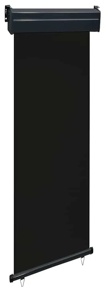 Toldo lateral para varanda 65x250 cm preto