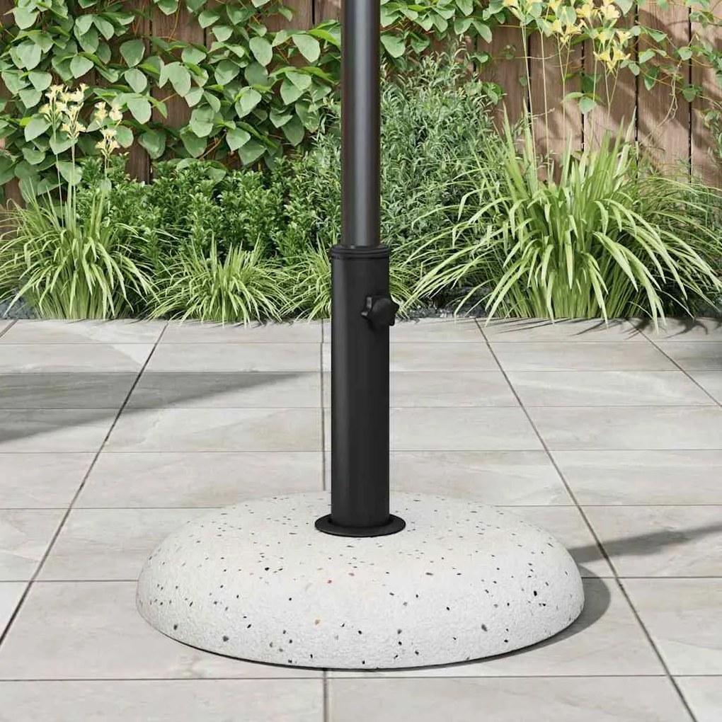 Base de Guarda-sol para Postes de 37/42/52/58mm em Concreto Branco de