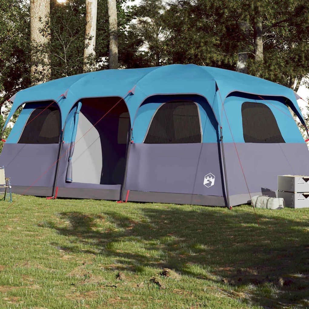 vidaXL Tenda familiar estilo cabana para 10 pessoas impermeável azul