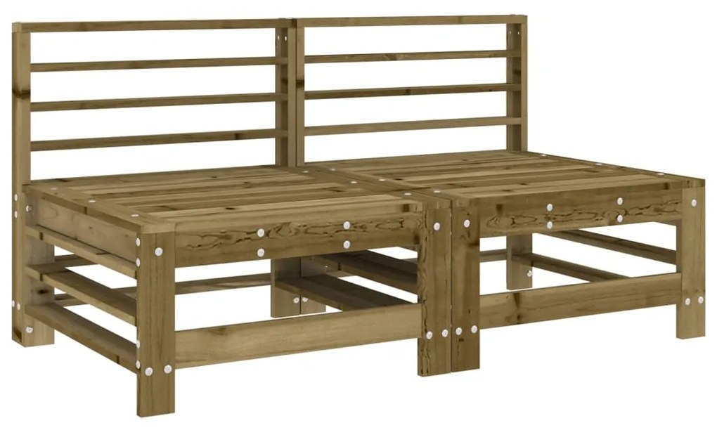 7 pcs conjunto lounge de jardim madeira de pinho impregnada