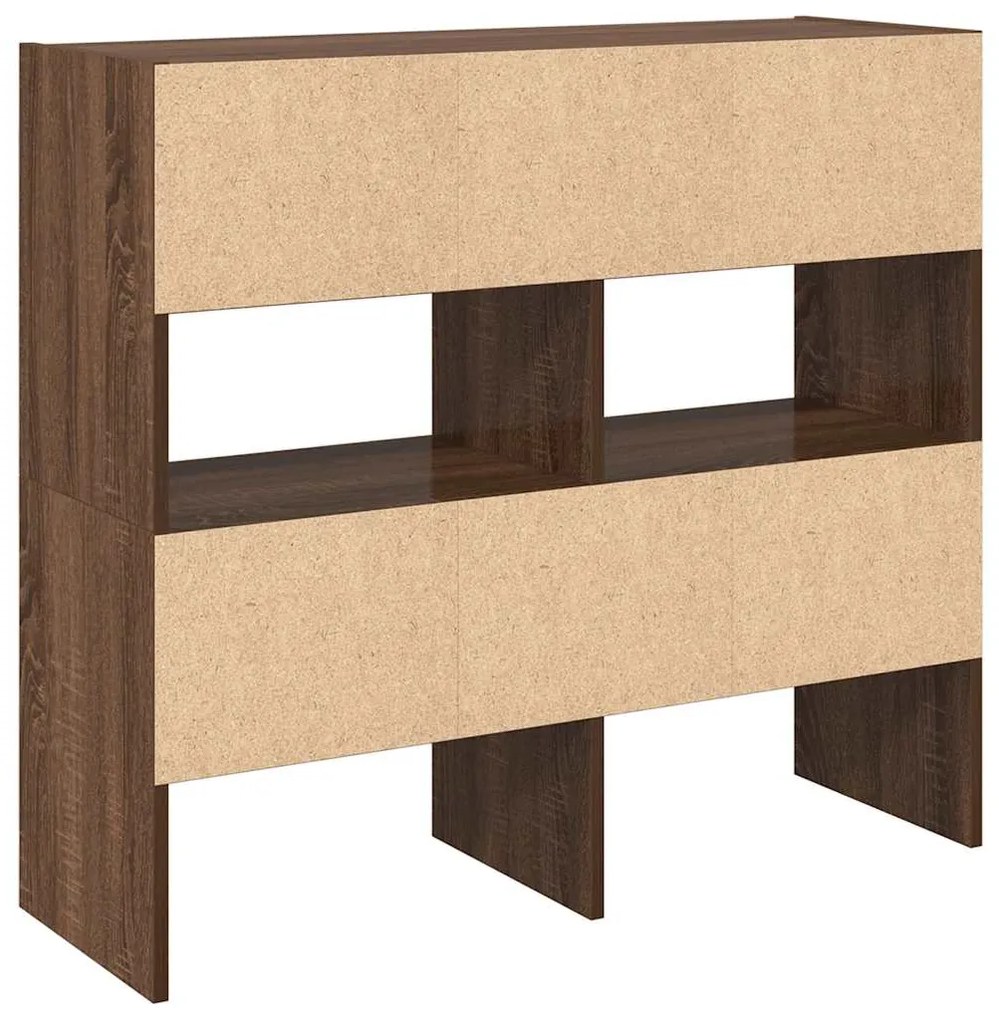 Sapateiras 2 pcs empilháveis 89,5x30x40 cm carvalho castanho