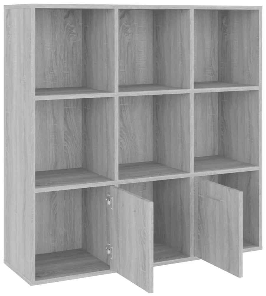 Estante 98x30x98 cm cor cinzento sonoma