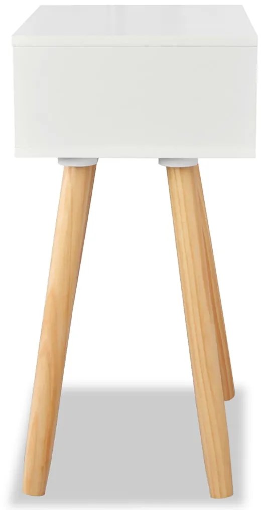 Mesas de cabeceira 2 pcs pinho maciço 40x30x61 cm branco