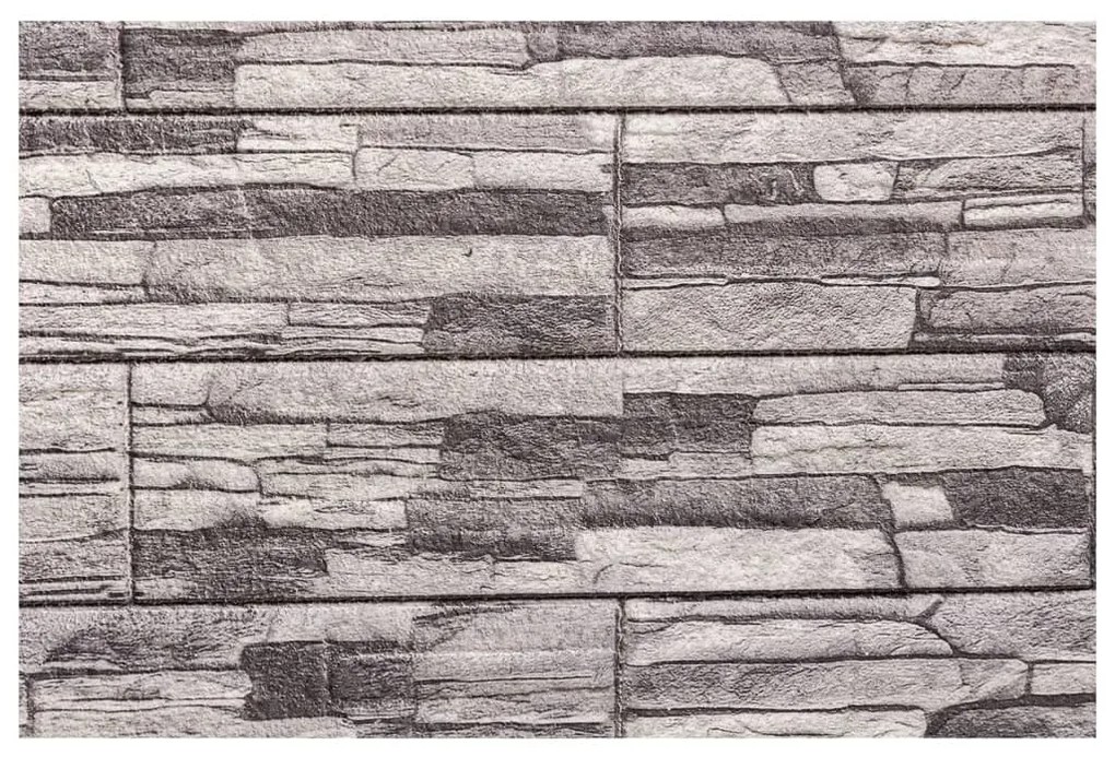 Painéis de parede 3D 10 pcs 100x50 cm EPS cinzento-claro