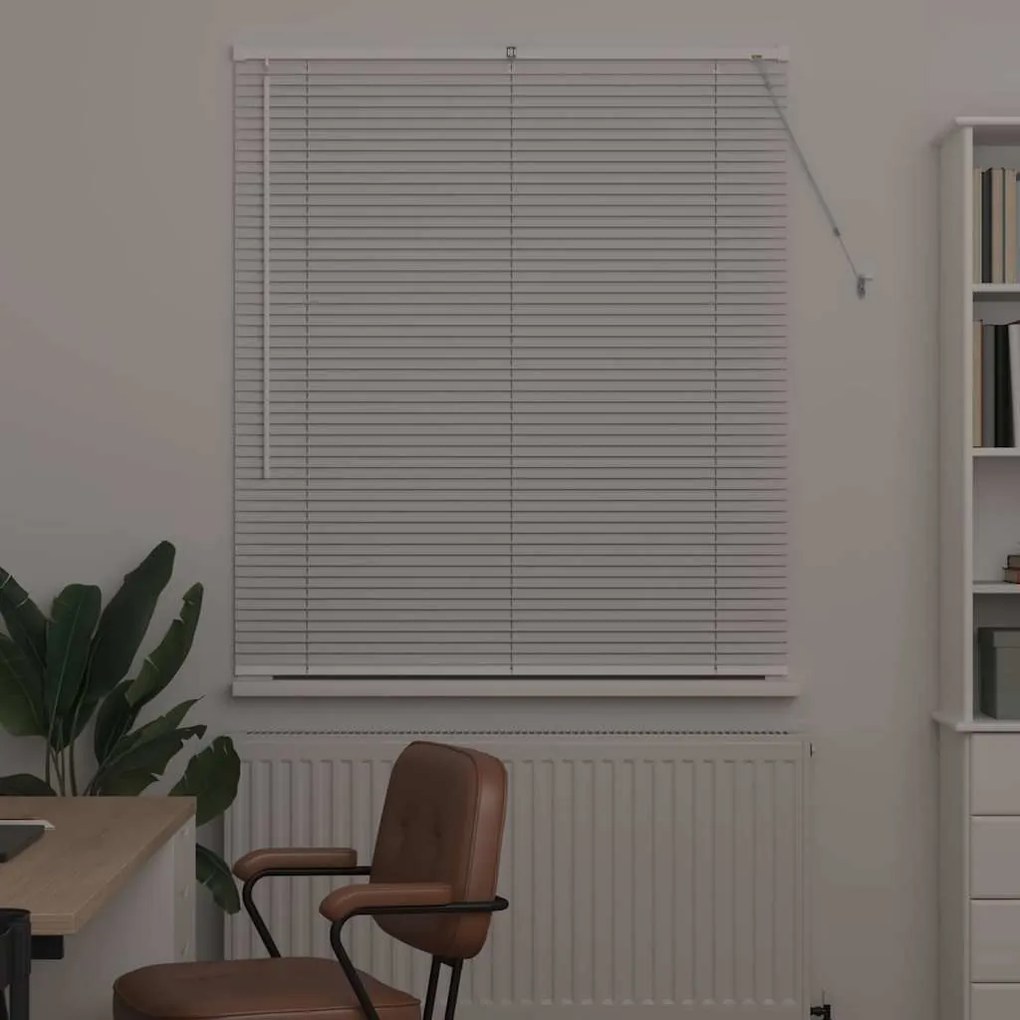 Persiana de Janela com cortinas Outros Manual Branco 80 x 130 cm Alumí