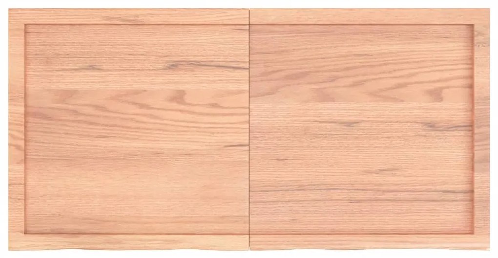 Tampo de mesa 120x60x(2-4) cm carvalho tratado castanho-claro