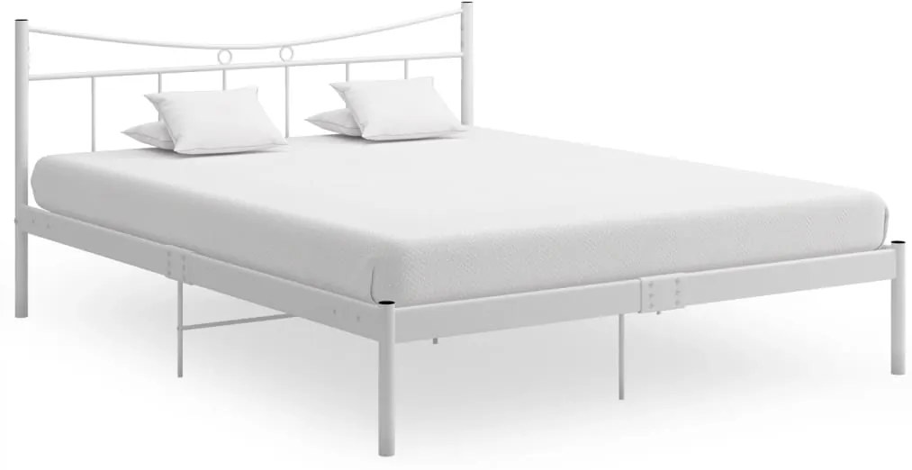 vidaXL Estrutura de cama metal 140x200 cm branco