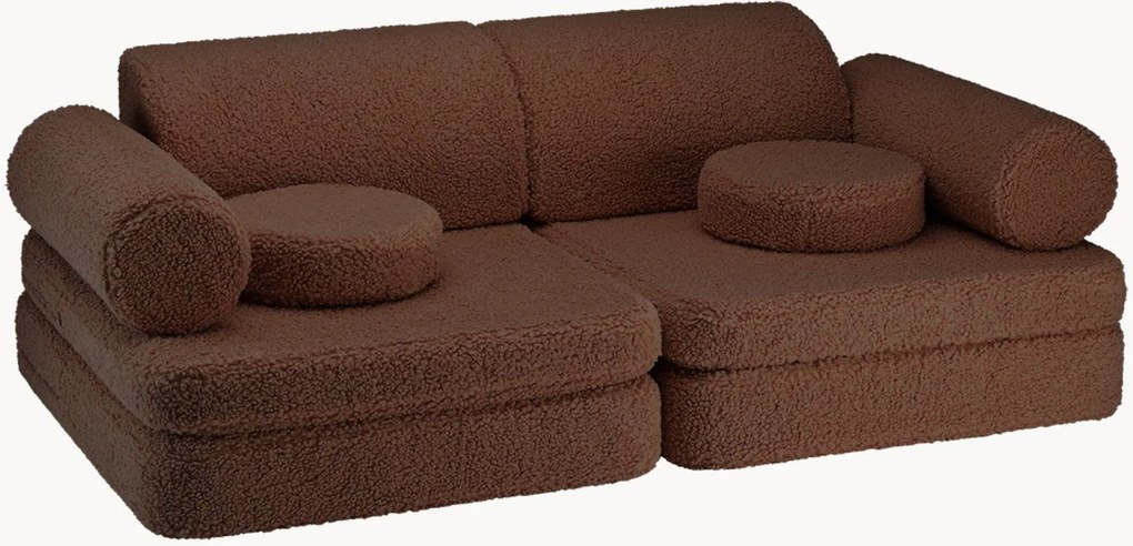 Sofá de brincar modular em teddy para crianças Sugar
