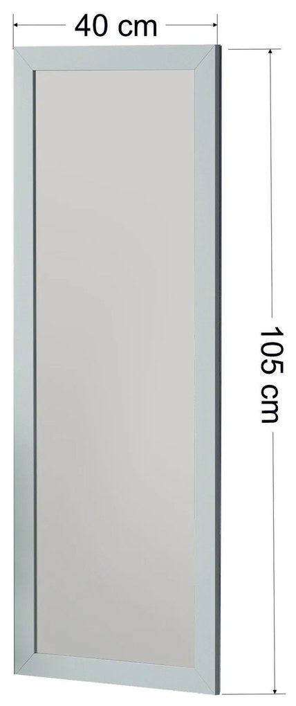 Espelho Ovea – Branco – 40 cm x 105 cm x 2 cm