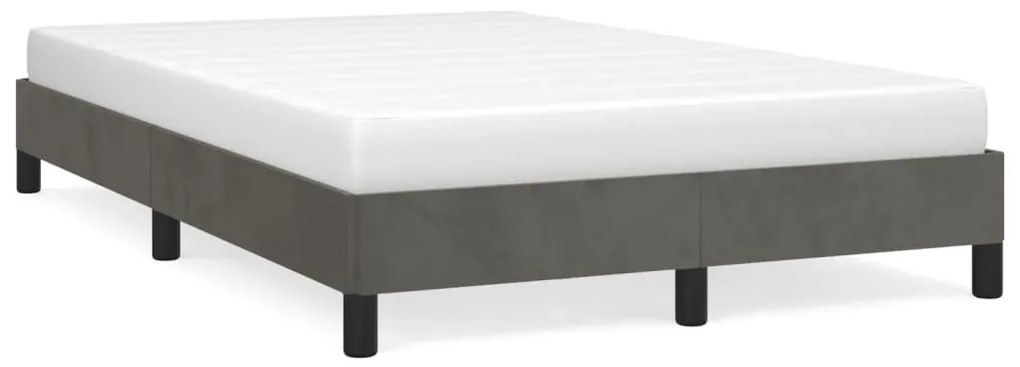 vidaXL Estrutura de cama sem colchão 120x190 cm Veludo cinza escuro