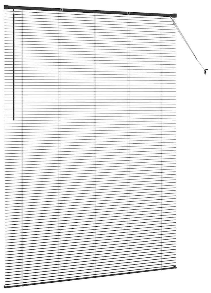 Persiana de Janela com cortinas Outros Manual Preto 160 x 220 cm Alumí