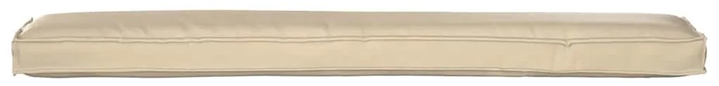 Almofadas para Banco 2 pcs Bege 200x40x8 cm Tecido Oxford