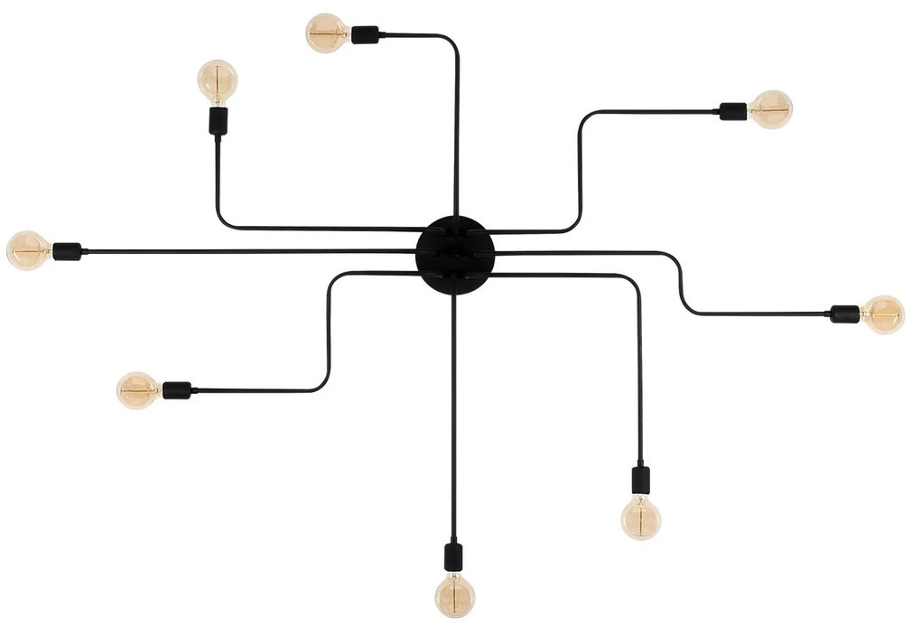 Chandelier Truva – Preto – Diâmetro 190 cm, Altura 15 cm