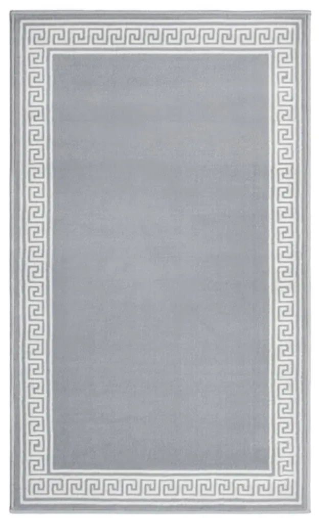 vidaXL Passadeira 100x150 cm polipropileno cinzento com padrão