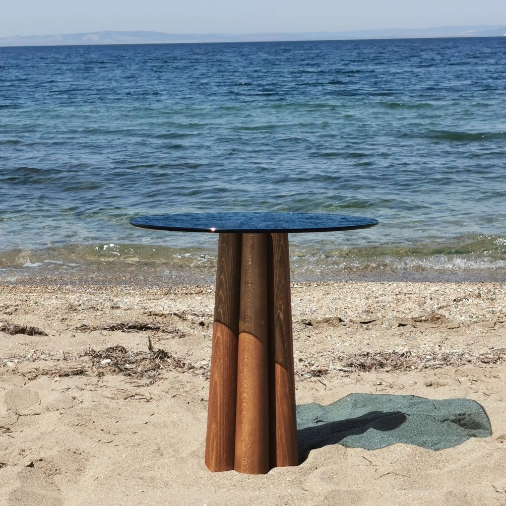 Mesa de Centro Thales – Azul Nogueira – 50x50x50 cm