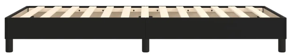 Estrutura de cama 90x200 cm couro artificial preto