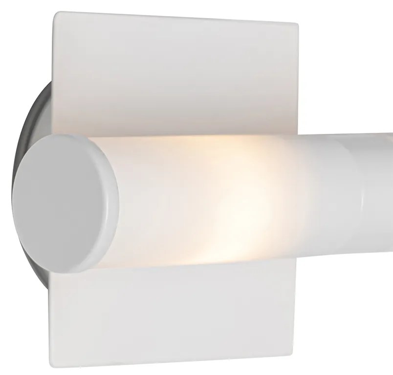 Candeeiro de parede de casa de banho moderno branco IP44 2 luzes - Banheira Moderno