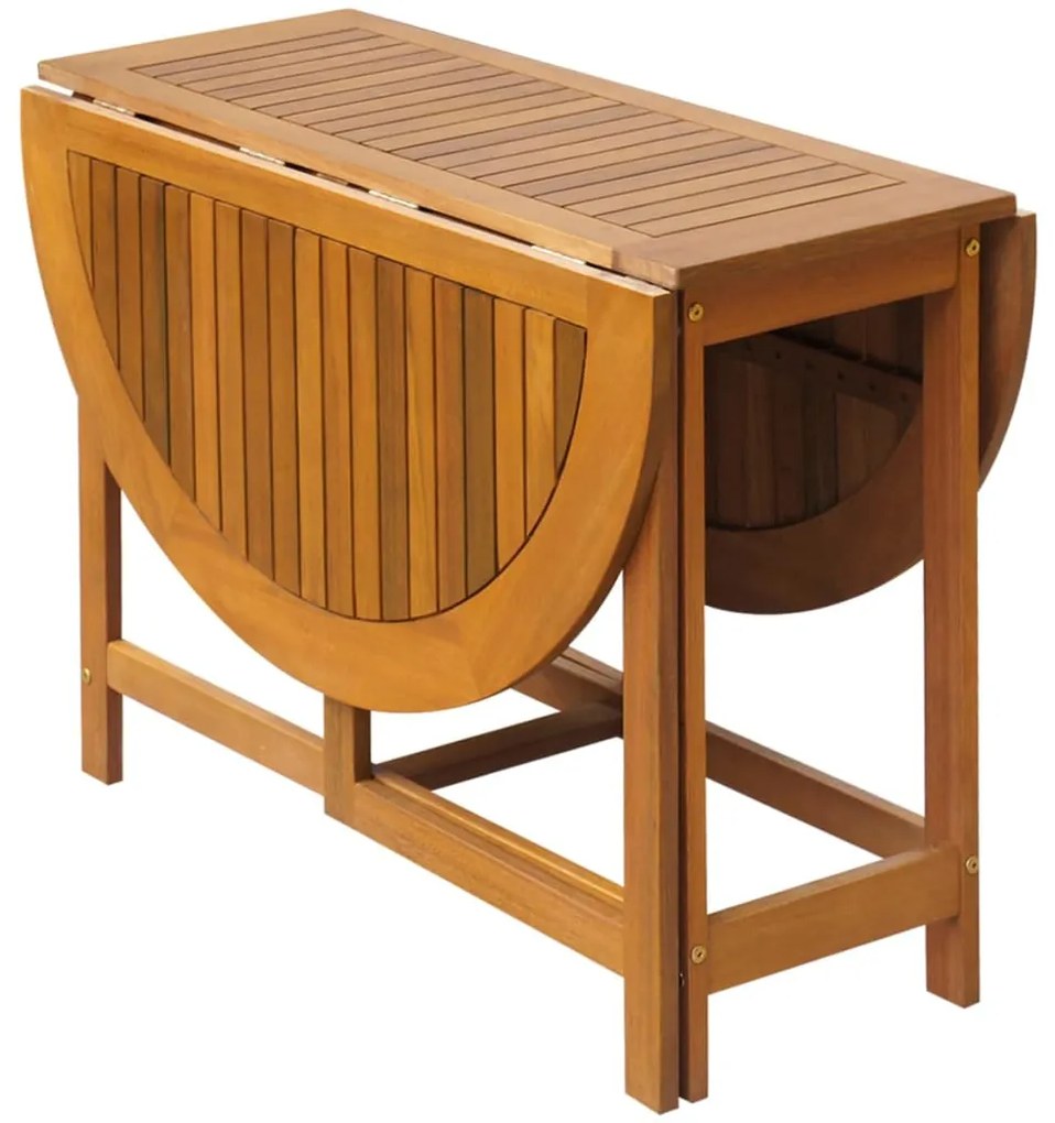 Conjunto de jantar dobrável p/ exterior 5 pcs acácia maciça