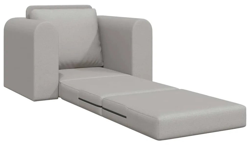 Sofá-Cama de Chão 2-em-1 Cinzento Nuvem 98x71x83 cm Tecido