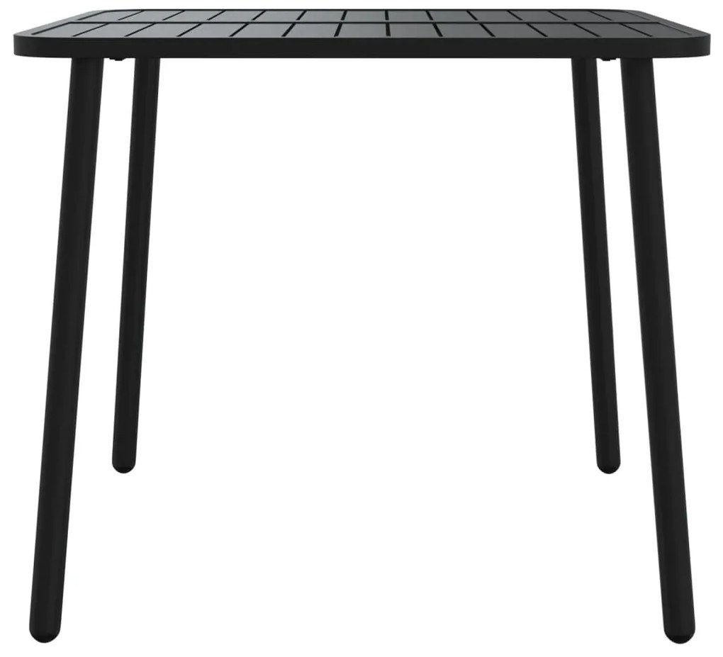 3 pcs conjunto de jantar para jardim aço antracite