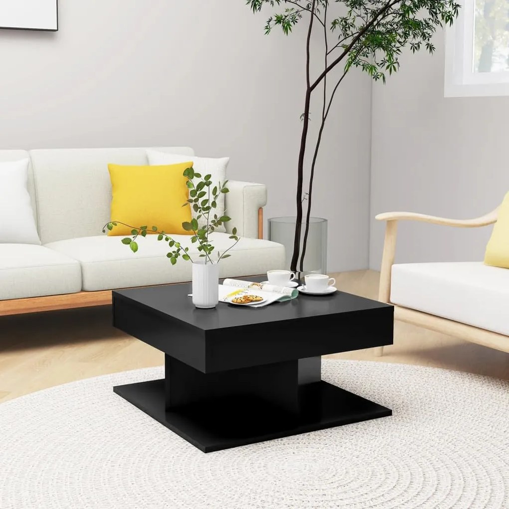 808369 vidaXL Mesa de centro 57x57x30 cm contraplacado preto
