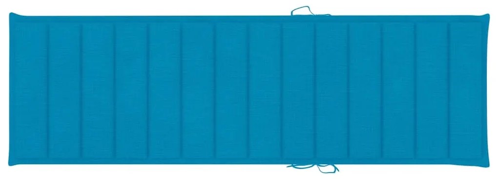 Espreguiçadeira com almofadão azul pinho impregnado