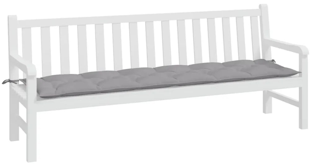 Almofadão p/ banco de jardim 200x50x7cm tecido oxford cinza
