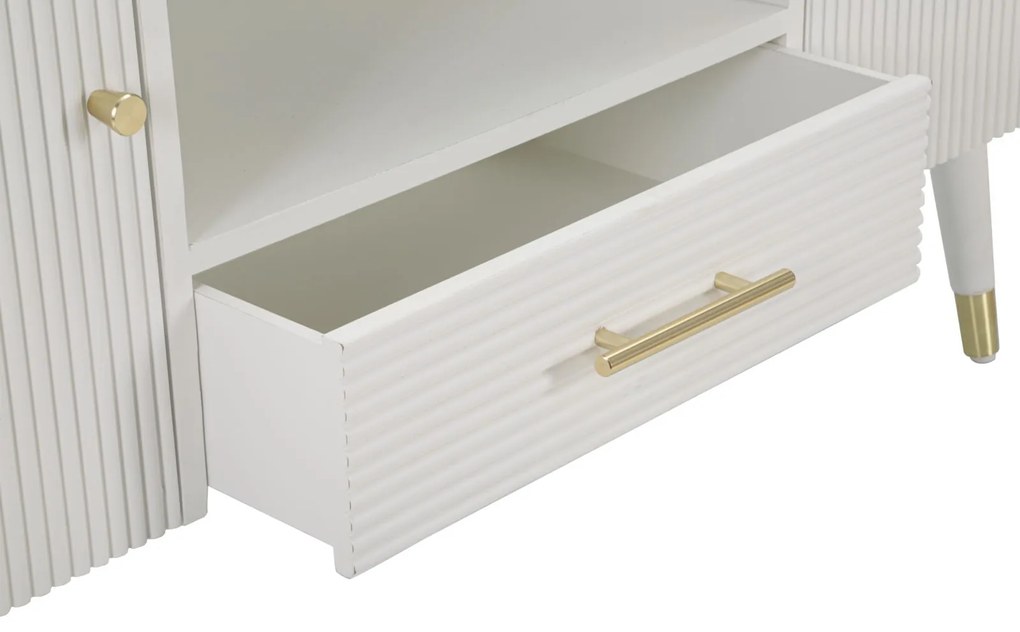 MÓVEL PARA TV BRANCO E CASTANHO 117X40X60 CM