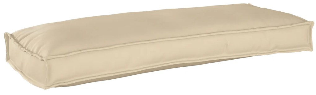 vidaXL Almofada de palete para banco Bege 100 x 40 x 8 cm