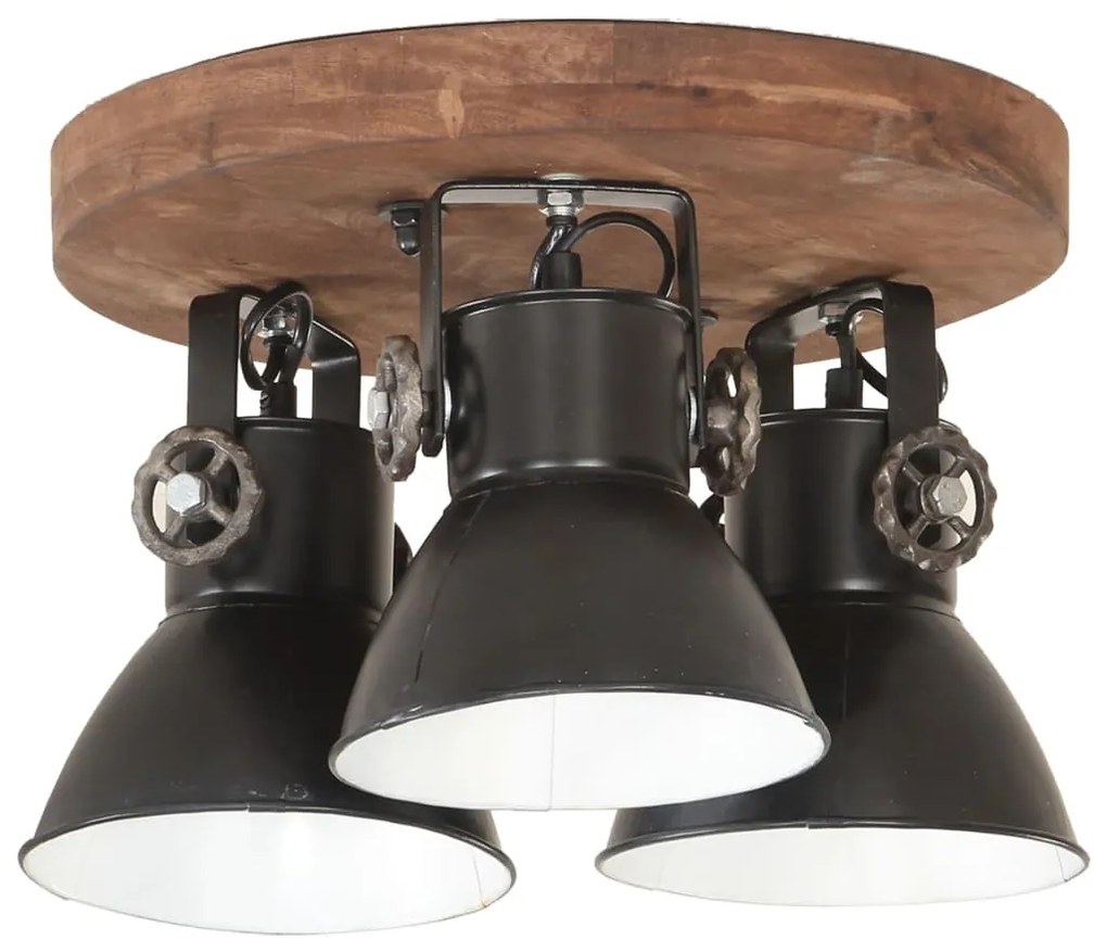 Candeeiro de teto industrial 25 W 42x27 cm E27 preto