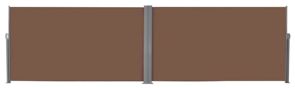Toldo lateral retrátil 160x600 cm castanho