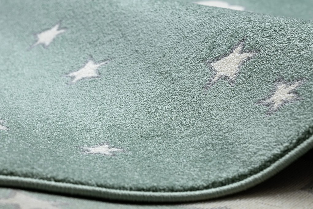 Tapete PETIT MOON estrelas, nuvens verde