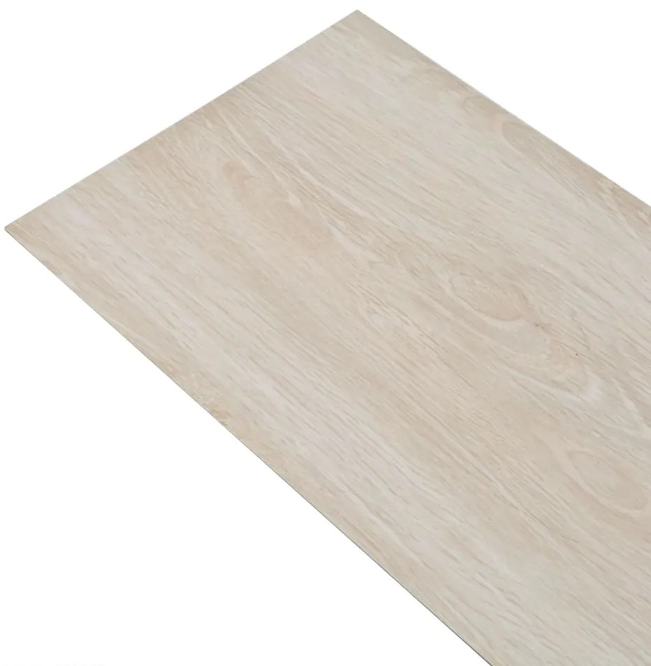 Tábuas soalho PVC não-autoadesivo 5,26 m² 2 mm carvalho branco
