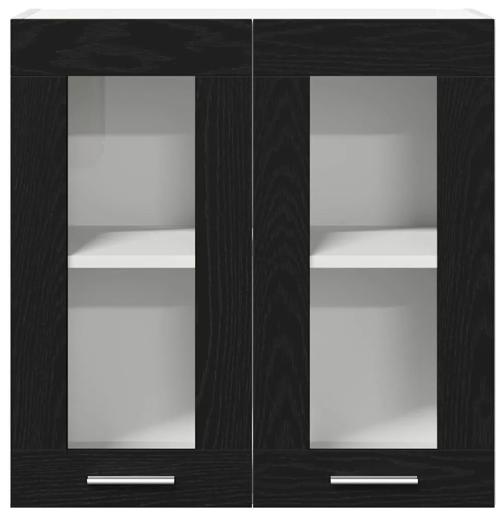 Cabide de Vidro Suspenso em Carvalho Preto - 60x31x60 cm, Feito de Mad