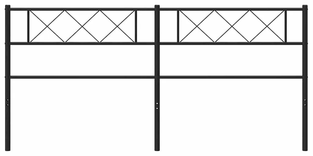 Cabeceira de cama 180 cm metal preto