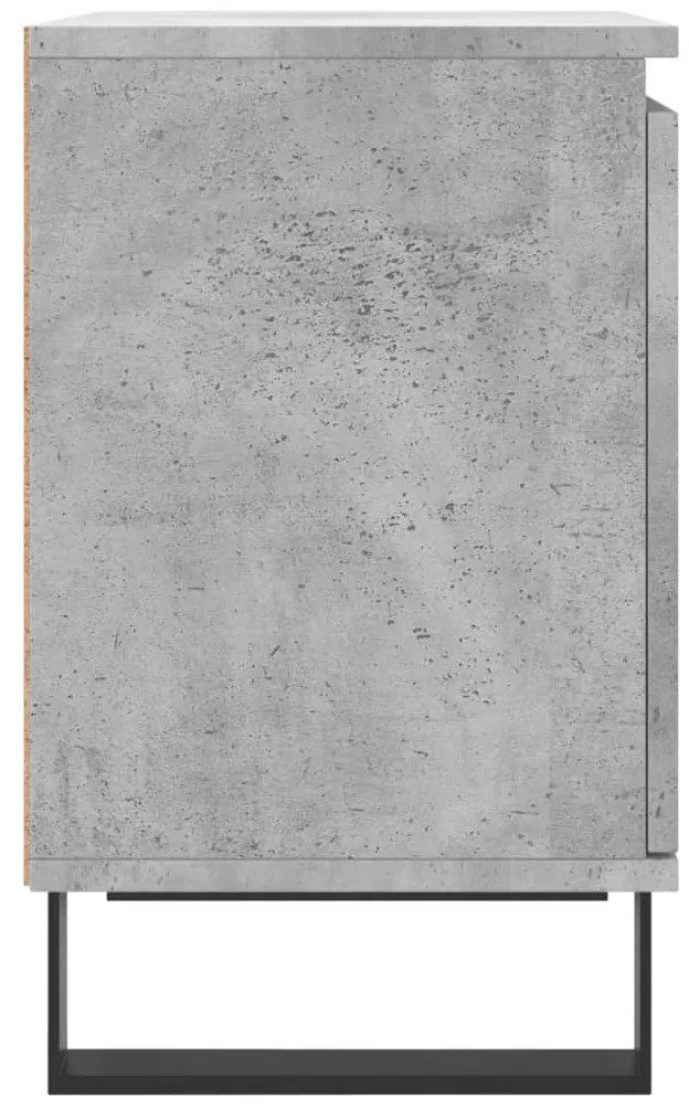 Mesa de cabeceira 40x30x50cm derivados madeira cinzento cimento