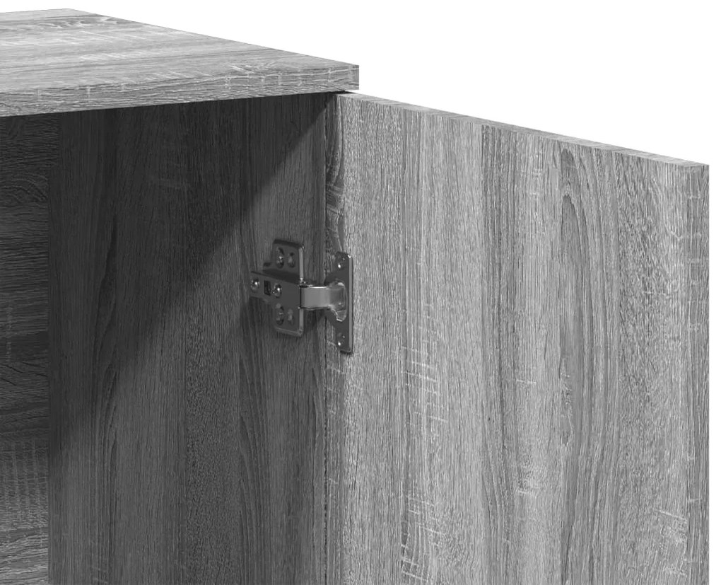 Aparadores 2 pcs 79x38x80 cm derivados madeira cinzento sonoma