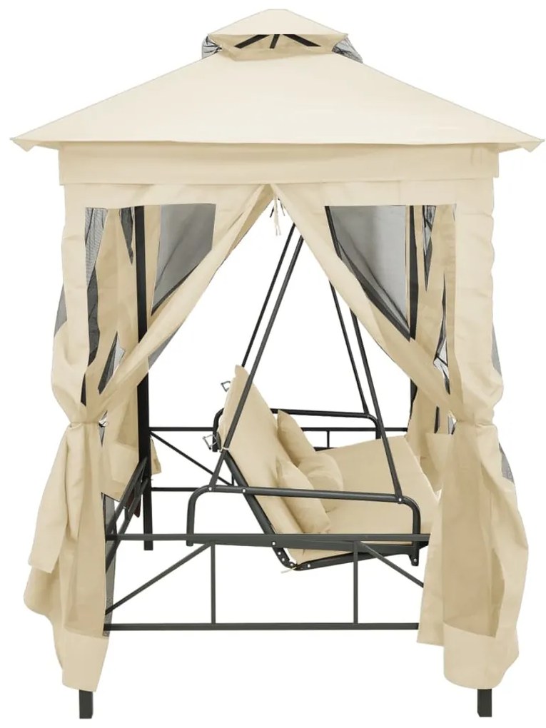 Gazebo com baloiço conversível branco nata