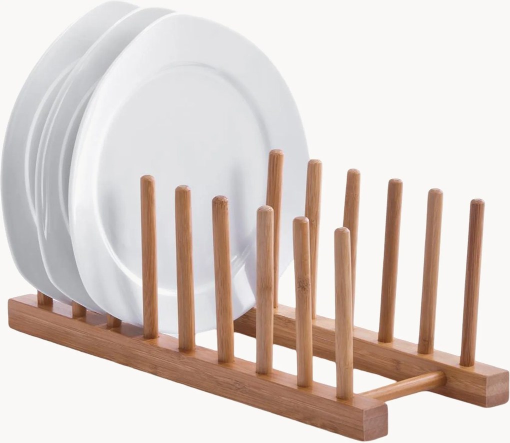 Suporte para pratos em madeira de bambu Silva