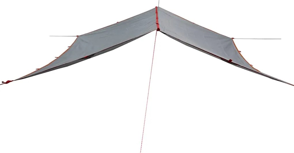 Lona de campismo 400x294 cm impermeável cinzento e laranja