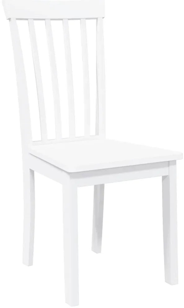 Cadeiras de jantar 2 pcs madeira de seringueira maciça branco