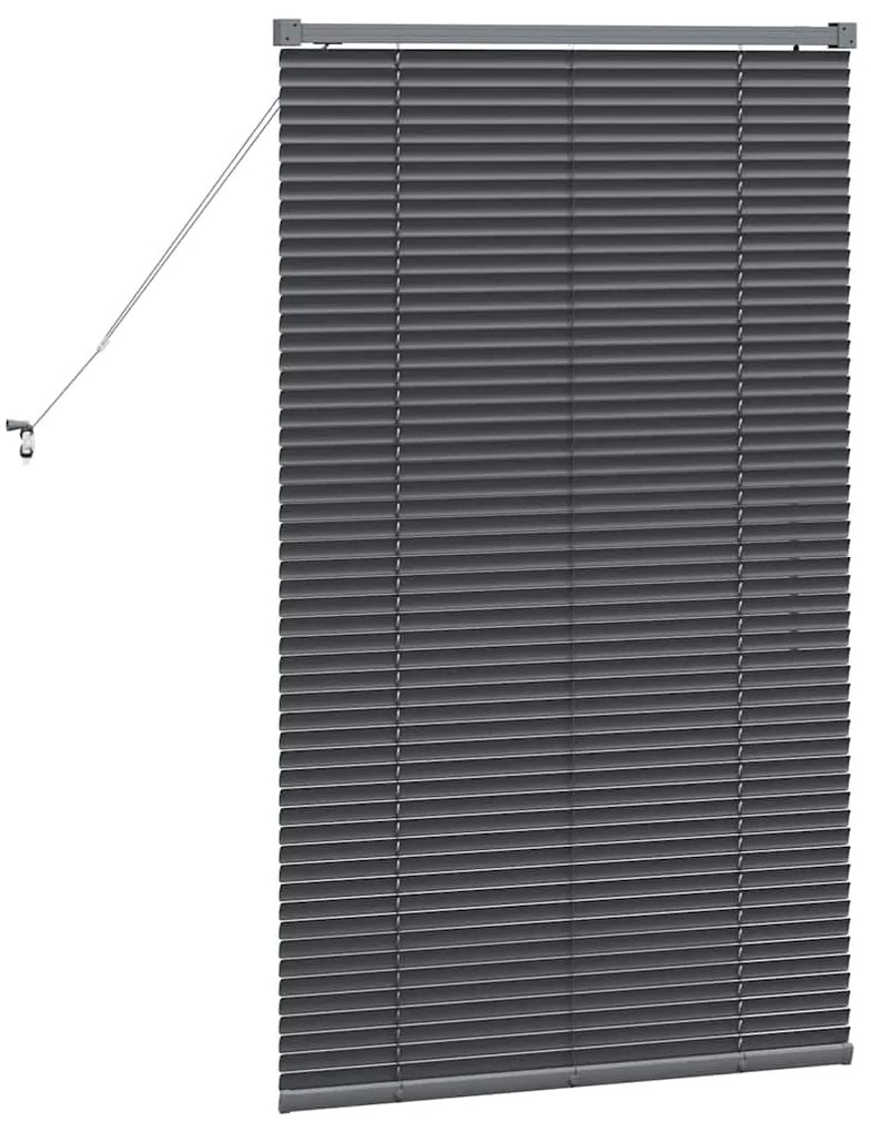 Persiana de Janela Cinzento-escuro 80 x 130 cm Alumínio