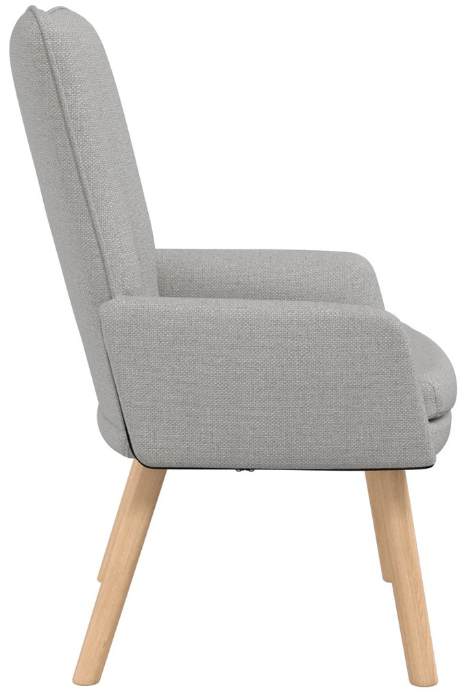 Poltrona Relaxante vidaXL Tecido Cinza Nuvem