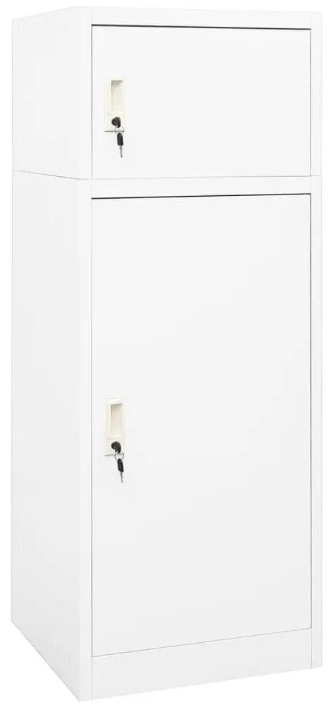 339599 vidaXL Armário para selas 53x53x140 cm aço branco