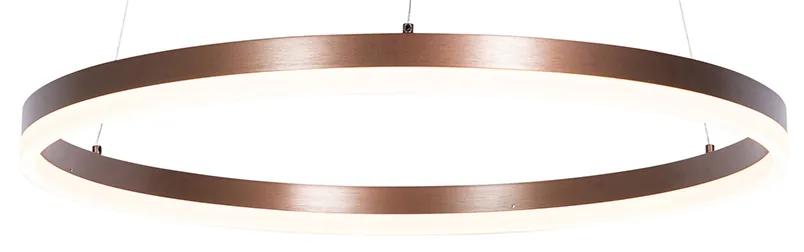 Candeeiro de suspensão design bronze 60 cm incl. LED 3 níveis regulável - Anello Moderno